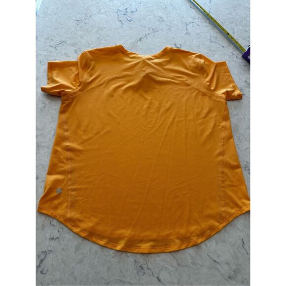 Lululemon Metal Vent Tech Short Sleeve Shirt Tangerine Women’s Sz 10 - Picture 2 of 6